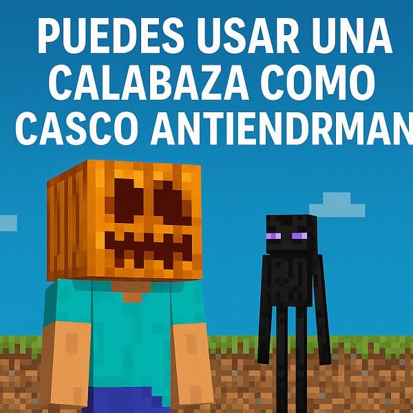 Puedes usar una calabaza como casco antienderman