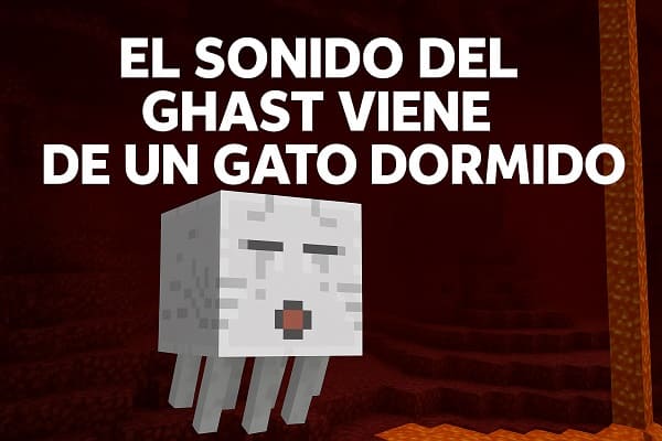 El sonido del ghast viene de un gato dormido