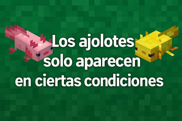 Los ajolotes solo aparecen en ciertas condiciones
