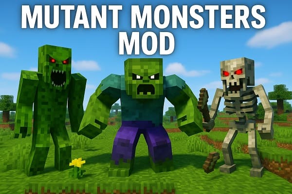 Mutant Monsters Mod para Minecraft – Enfrenta versiones aterradoras de tus enemigos