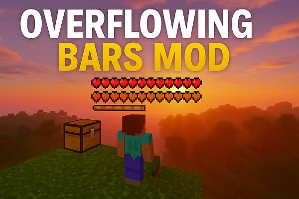 Overflowing Bars Mod para Minecraft – Rompe los límites de tu salud y hambre