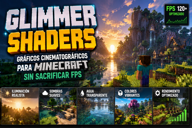 Glimmer Shaders: Gráficos Cinematográficos para Minecraft sin Sacrificar FPS